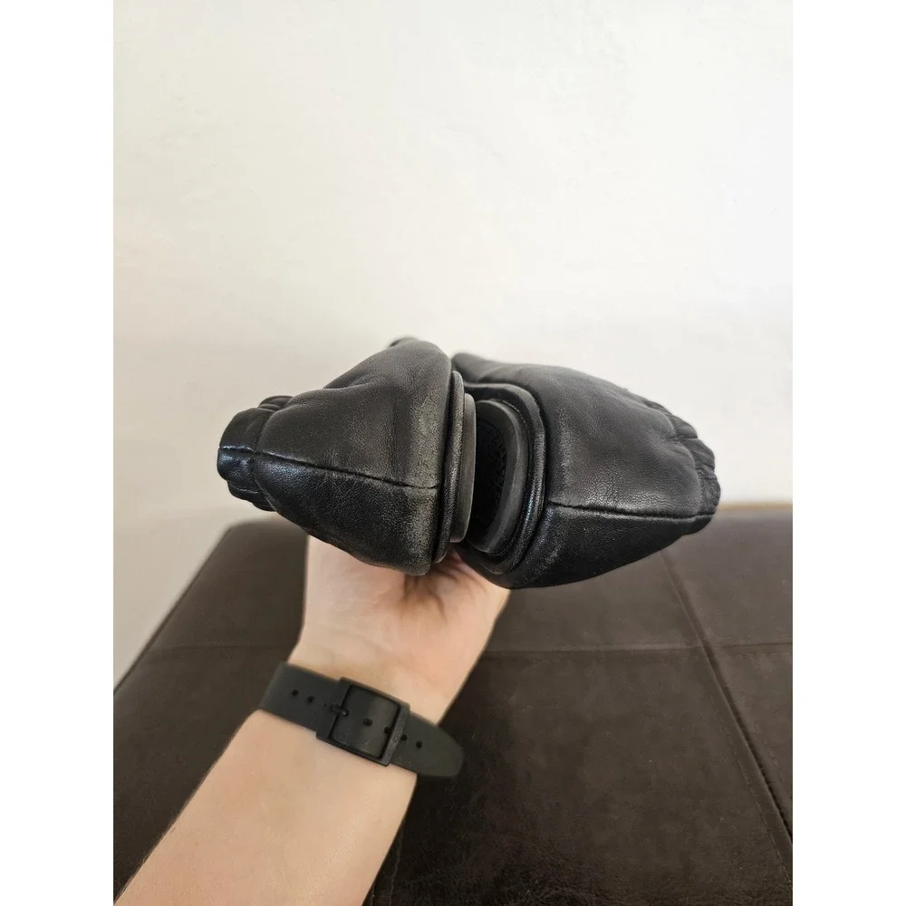 Tory Burch Black Soft Leather Big front Logo Boho Cottagecore Ballet Flats sz 8 - Picture 5 of 8